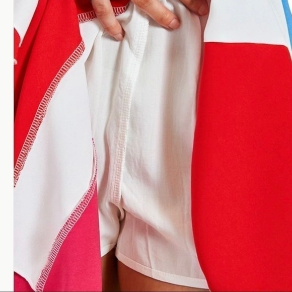 Halter Neck Shoulder Strap Color Block Ruffle Romper. Medium. NWOT - Picture 5 of 5